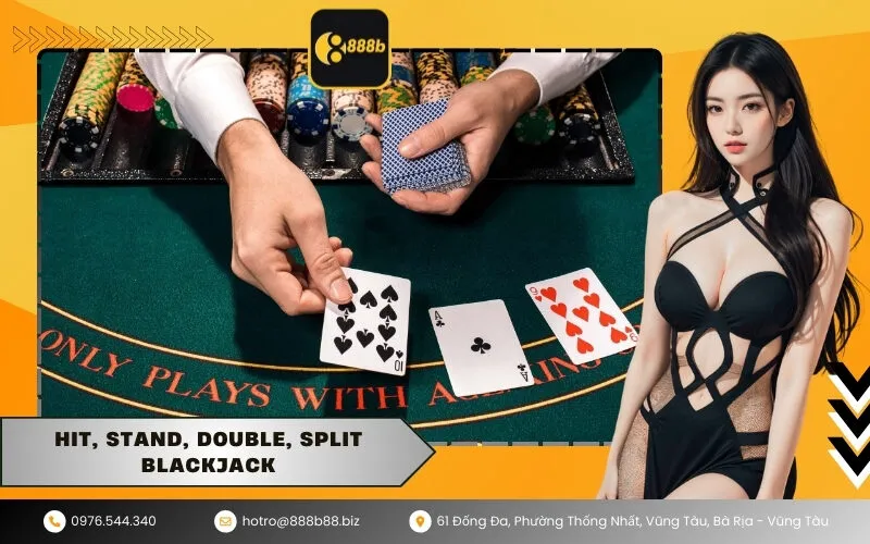 Hit, Stand, Double, Split Blackjack