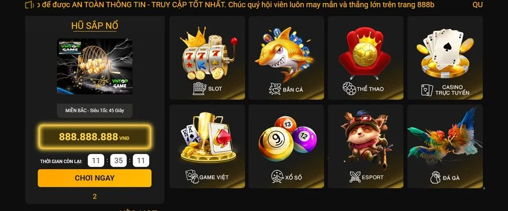 Hệ sinh thái giải trí đỉnh cao tại nhà cái 888B